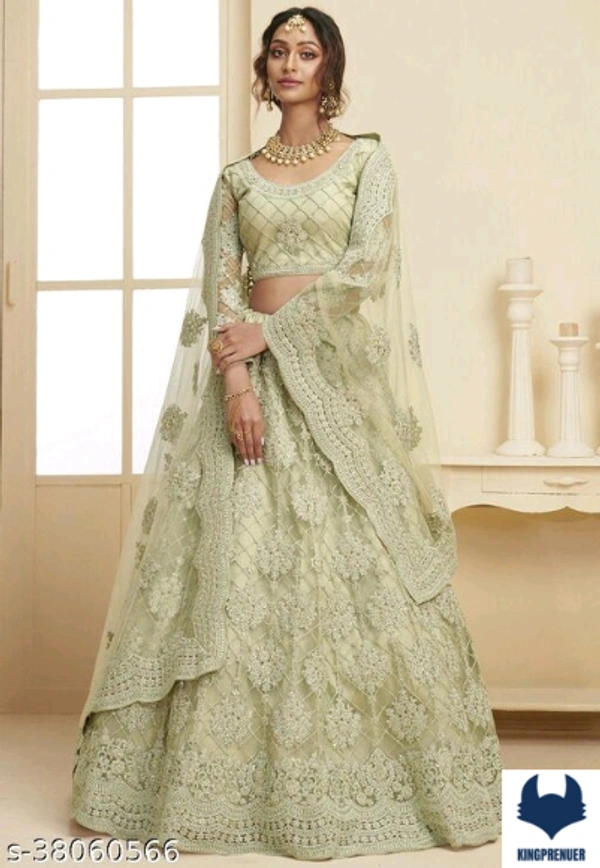 Voguish Women Lehenga Premium - Free Size, Grey