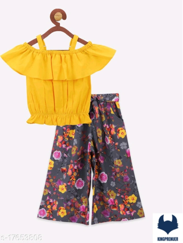  Stylish Girls Top & Bottom Set - 5-6 Years, Same As Shown```