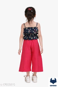  Stylish Girls Top & Bottom Set - 9-10 Years, Same As Shown