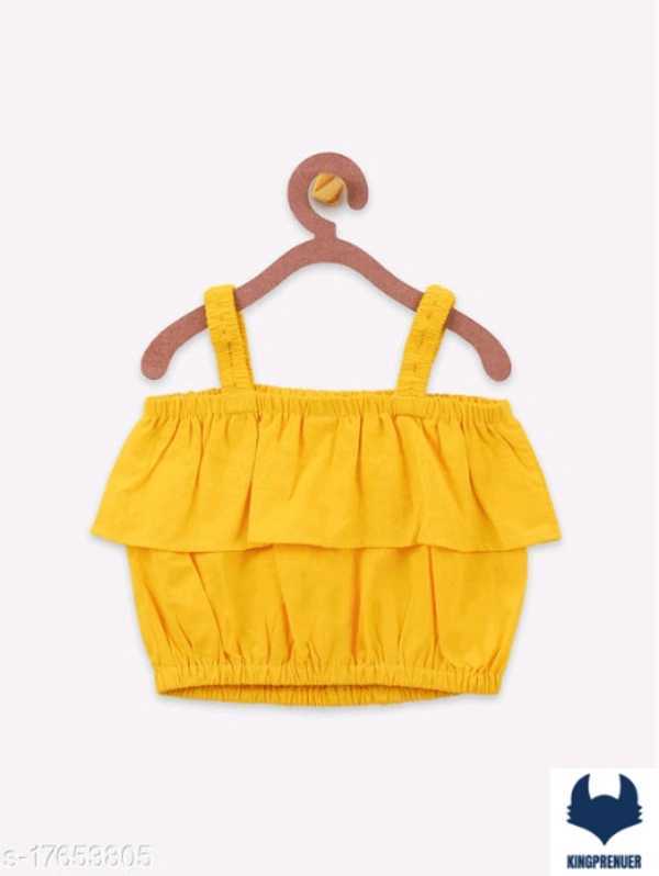 Strappy sunny yellow top and floral pink palazzo set - 7-8 Years, Same As Shown