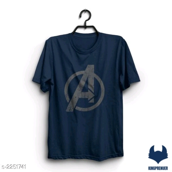Cotton Men's T- Shirt Fancy - XXL, Navy Blue Avengers