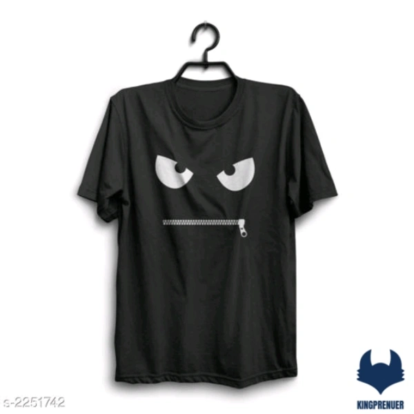 Cotton Men's T- Shirt Fancy - L, Black