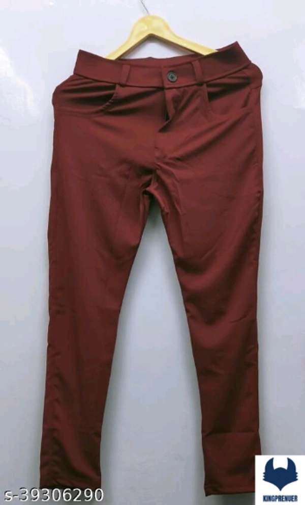 Casual Fabulous Men Track Pants- Lycra Strechable - 30, Maroon
