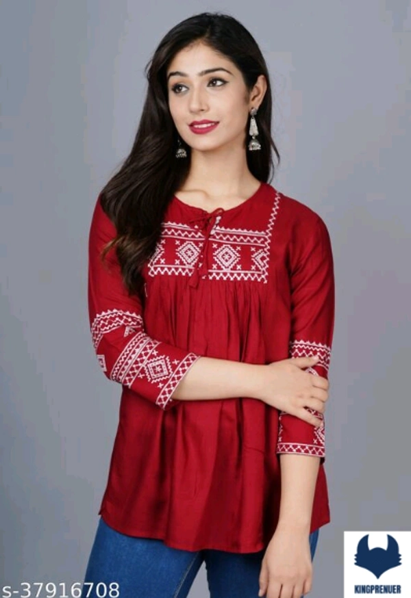 Women Tops & Tunics Trendy - XL, Maroon