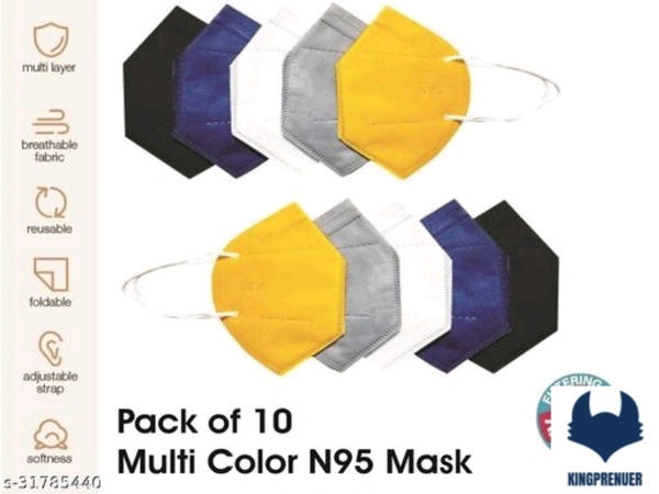 N95  PPE Masks - 10, Multi