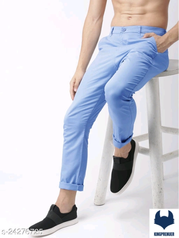  Men Trousers Casual Wear - 28, SkyBlue