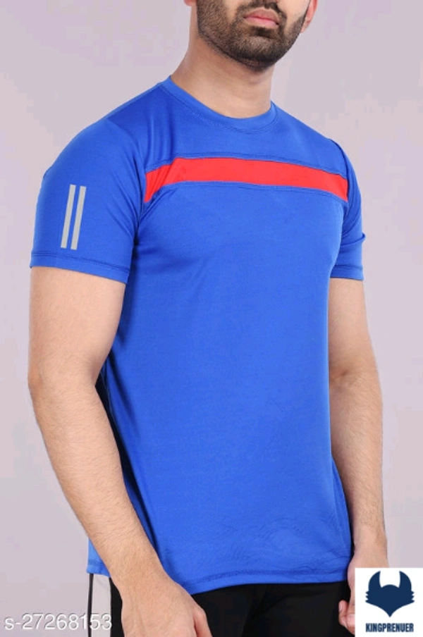 Stylish Fashionable Men Gym Tshirts  - XXL, Blue