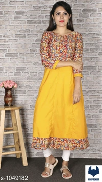 Printed Crepe Anarkali Kurti Sale Now - XS, Pink
