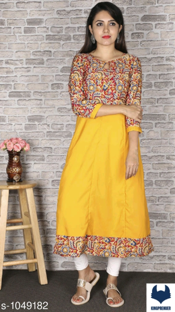 Printed Crepe Anarkali Kurti Sale Now - XS, Pink
