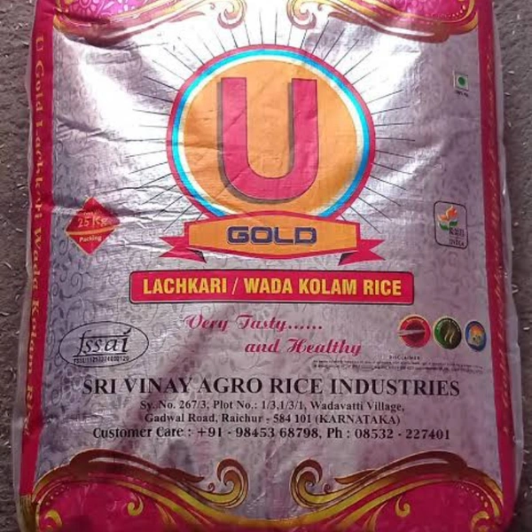 U Gold Lachkari Wada Milan Rice - 25kg