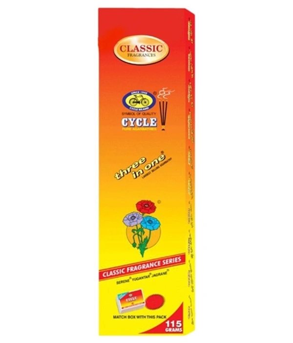 Cycle Pure Agarbathies Three In One + 1N Match Box Free - 105g