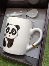 Panda Ceramic Mug With Spoon
