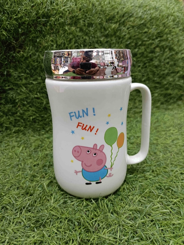 Pepa Pic Mug With Lid Ceramic 