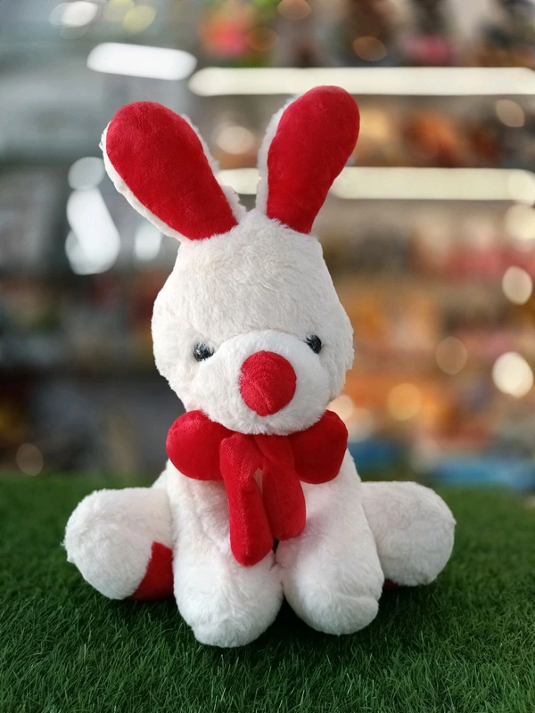 Rabbit 🐇 With Bow - Cream, 18 Inch