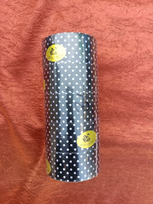 Decoration 5 Piece Ribbon Dot Black