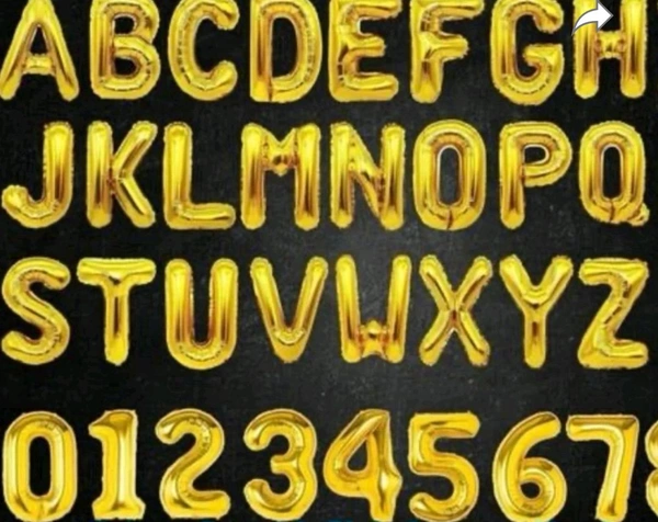 All Alphabet And Numbers Available  - Golden