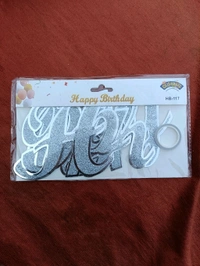 Happy Birthday Tag Sparkle - Silver
