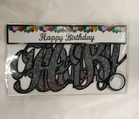 Happy Birthday Tag Sparkle - Silver