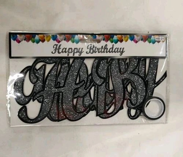 Happy Birthday Tag Sparkle - Silver
