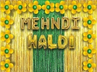 Mehndi Decoration Items for Marriage,Mehndi Ceremony Decoration - Green
