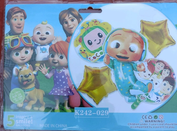 Kids Birthday Decoration Foil Ballon Set - Cocomelon