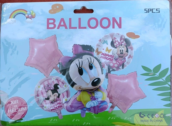 Kids Birthday Decoration Foil Ballon Set - Minnie Mouse