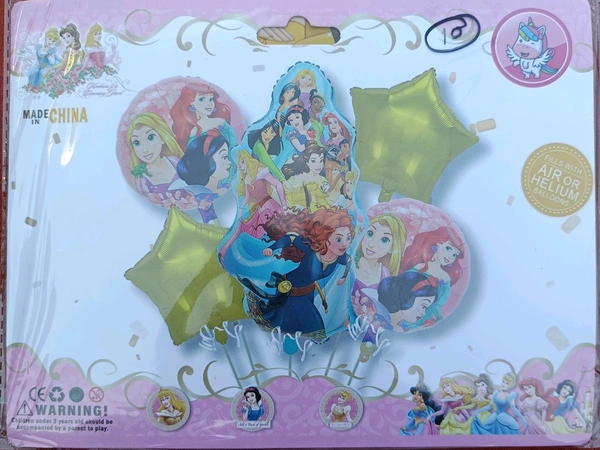 Kids Birthday Decoration Foil Ballon Set - Princess