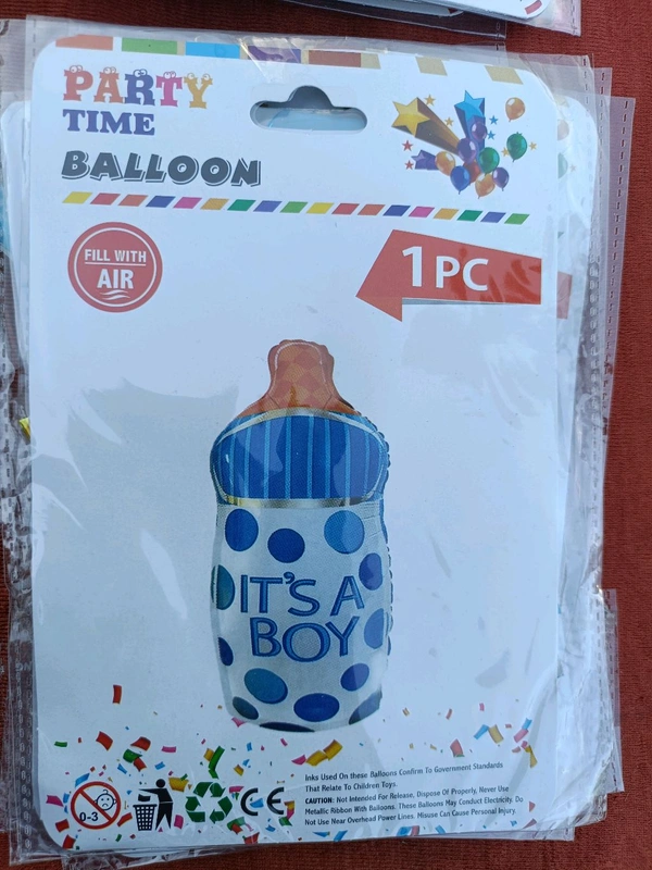 Baby Shower And Welcome Foil Charcters 16 Inch  - It's A Boy Bootle