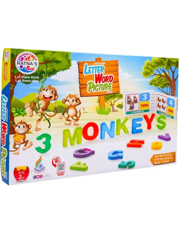 Ratna Educational Letter Word Picture Senior, Alphabets & Numbers for Kids to See The Picture, Find The Letter & Make The Word