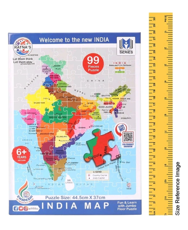 Ratna Educational India MAP Jigsaw Puzzle (99 Pieces)