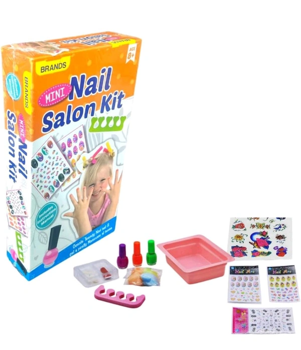 Mini Nail Art Salon Kit, Pretend Play at Home Salon for Girls, Best Gift for Girls 8+ (Multicolor)66%off