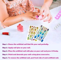 Mini Nail Art Salon Kit, Pretend Play at Home Salon for Girls, Best Gift for Girls 8+ (Multicolor)66%off