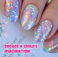 Mini Nail Art Salon Kit, Pretend Play at Home Salon for Girls, Best Gift for Girls 8+ (Multicolor)66%off