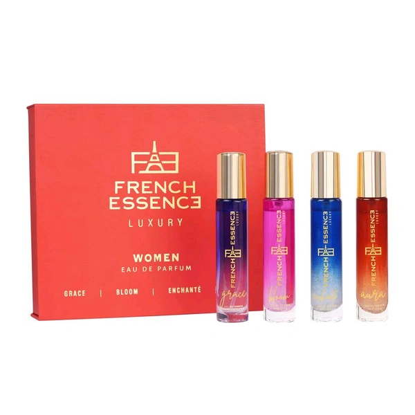 French Essence Luxury Perfume Gift Set For Women - 4 x 15mls