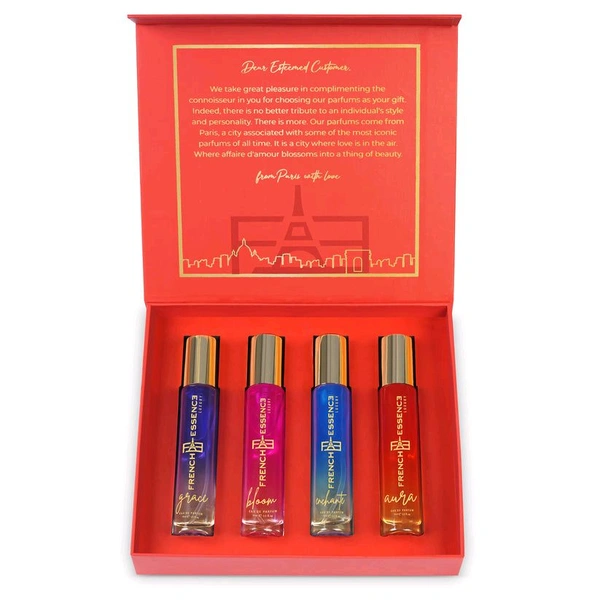 French Essence Luxury Perfume Gift Set For Women - 4 x 15mls