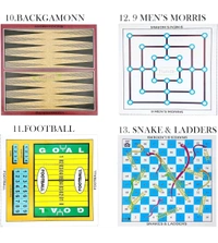 13 in 1 Family Game Including Chess, Backgammon, Ludo, Tic-Tac-Toe, Checkers, 9 Men's Morris, Travel Bingo