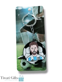 Messi Spinning Metallic Keychain