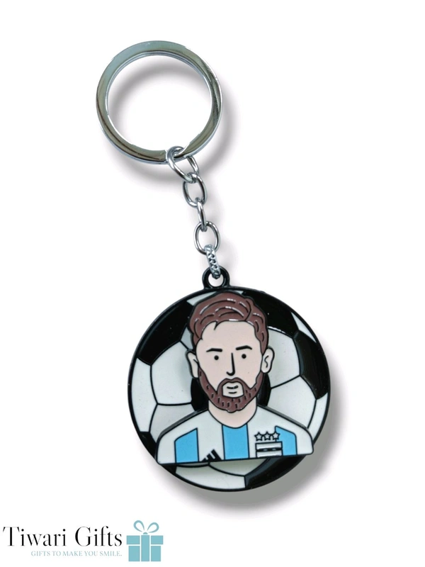 Messi Spinning Metallic Keychain
