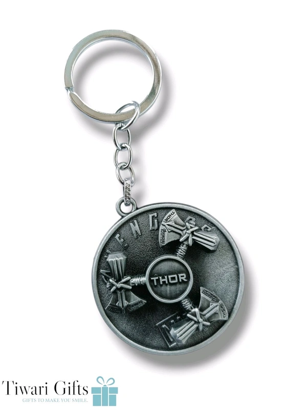THOR Hammer Spinning Metallic Keychain