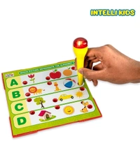 Intellikids Electro Flash Cards Educational Game, 10 Double Sided Printed Cards,If it Lights its Right!! Learn About Alphabet,Numbers,Colors,Shapes for Boys/Girls - flashcards Babies