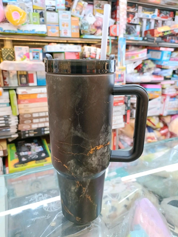 Black Marble Finish Tumbler - 1200 ML