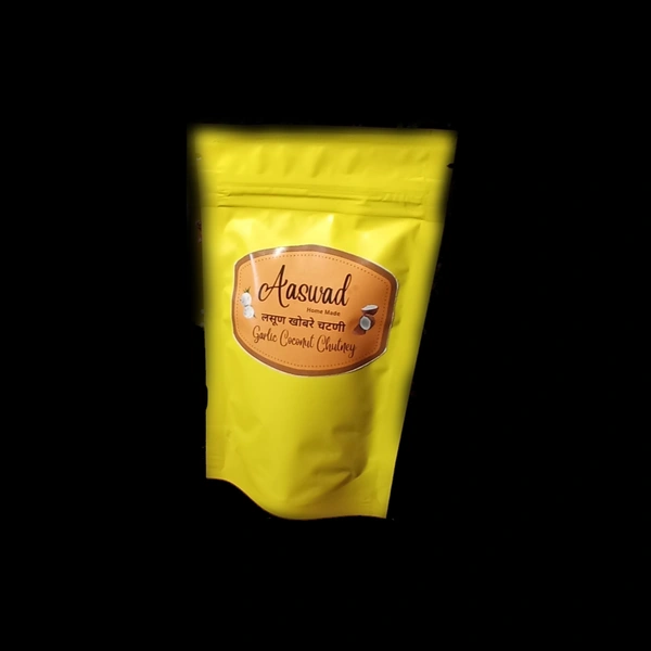 Coconut Garlic Chutney, लसूण चटणी, 80 Grams, Freshness Seal Zip Pouch - 
