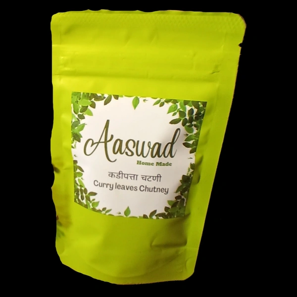Curry Leaves Chutney, कडीपत्ता चटणी, 80 grams, Freshness Seal Zip Pouch - 