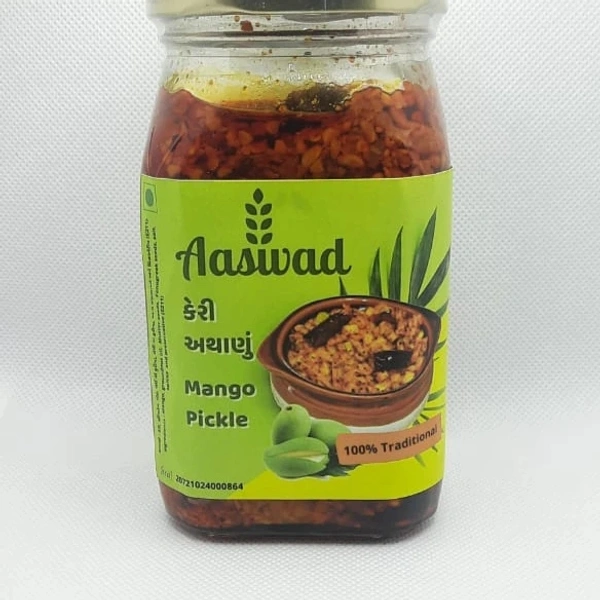 Mango pickle. 350 Grams Glass Bottle