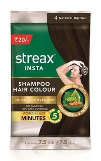 Streax Insta Shampoo Hair Colour - natural black