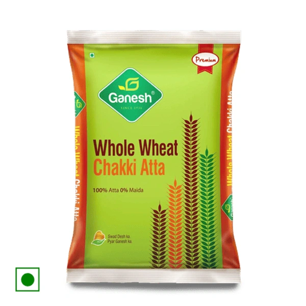 Ganesh Whole Wheat Chakki Atta, Pack - 5kg