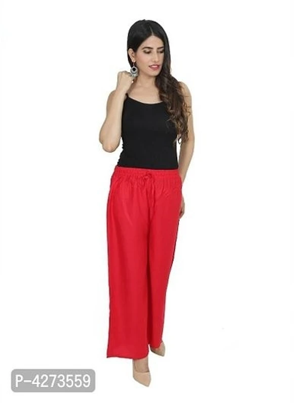 Samiksha *KASTILE RAYON PLAZZO - Red, Free