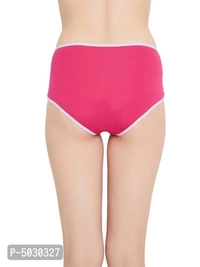 CLOVIA  Stylish Pink Cotton Solid Outer Elastic Hipster Panty For Women And Girls* - Pink, M