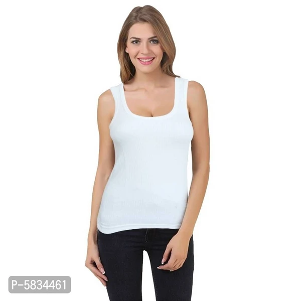 TDS INDIA Lavennder Premium Quilted Thermal Sleeveless Thermal Top | Off-White* - Off White, M