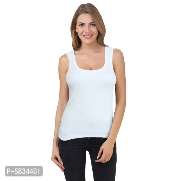 TDS INDIA Lavennder Premium Quilted Thermal Sleeveless Thermal Top | Off-White* - Off White, XL